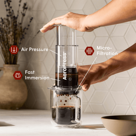 AeroPress Coffee Maker - Clear & Colors - Portable Coffee Maker for Home and Travel