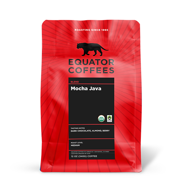 Mocha Java Fair Trade Organic 12 oz - Coffee Selection for Fresh Daily Preparation