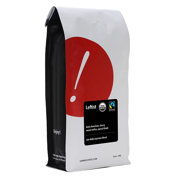 Leftist (Fairtrade Organic) 12 oz - Coffee Selection for Fresh Daily Preparation