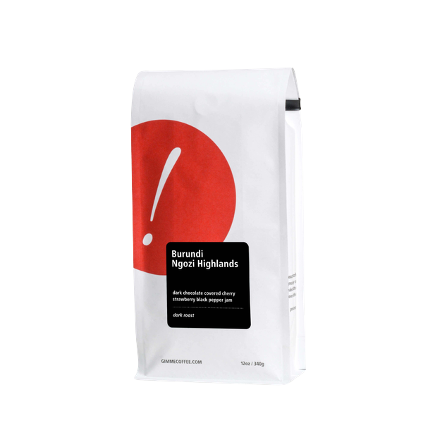 Burundi Ngozi Highlands Dark Roast 12 oz - Coffee Selection for Fresh Daily Preparation