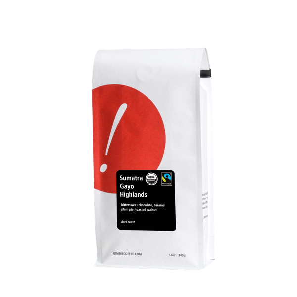 Sumatra Gayo Highlands Dark Roast FT Organic 12 oz - Coffee Selection for Fresh Daily Preparation
