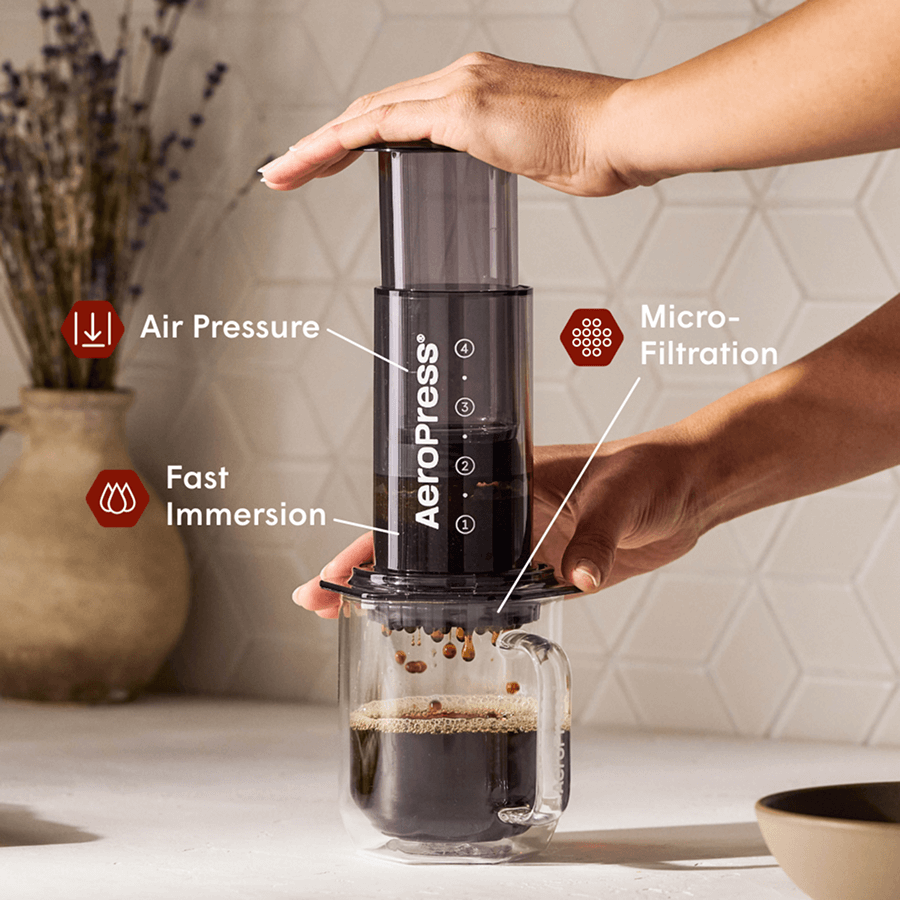 AeroPress Coffee Maker - Clear & Colors - Portable Coffee Maker for Home and Travel
