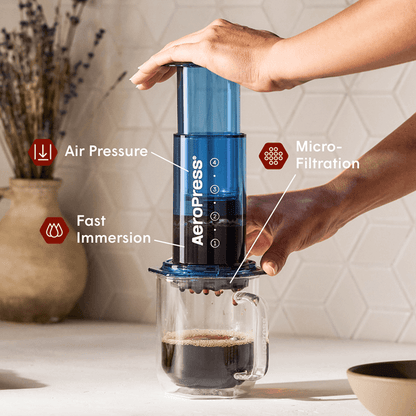 AeroPress Coffee Maker - Clear & Colors - Portable Coffee Maker for Home and Travel