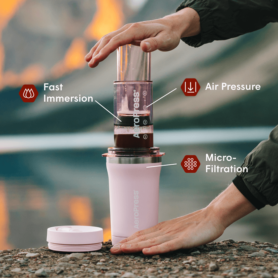 AeroPress Coffee Maker - Go Plus - Portable Coffee Maker for Home and Travel