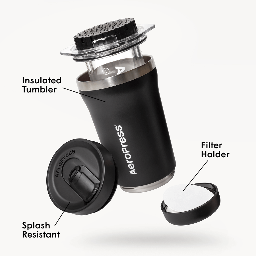 AeroPress Coffee Maker - Go Plus - Portable Coffee Maker for Home and Travel