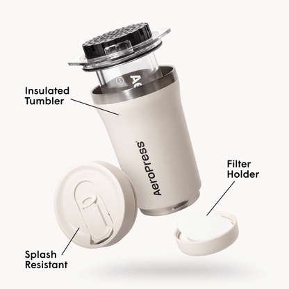 AeroPress Coffee Maker - Go Plus - Portable Coffee Maker for Home and Travel