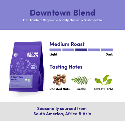 Downtown Blend Organic & Fair Trade - Coffee Selection for Fresh Daily Preparation