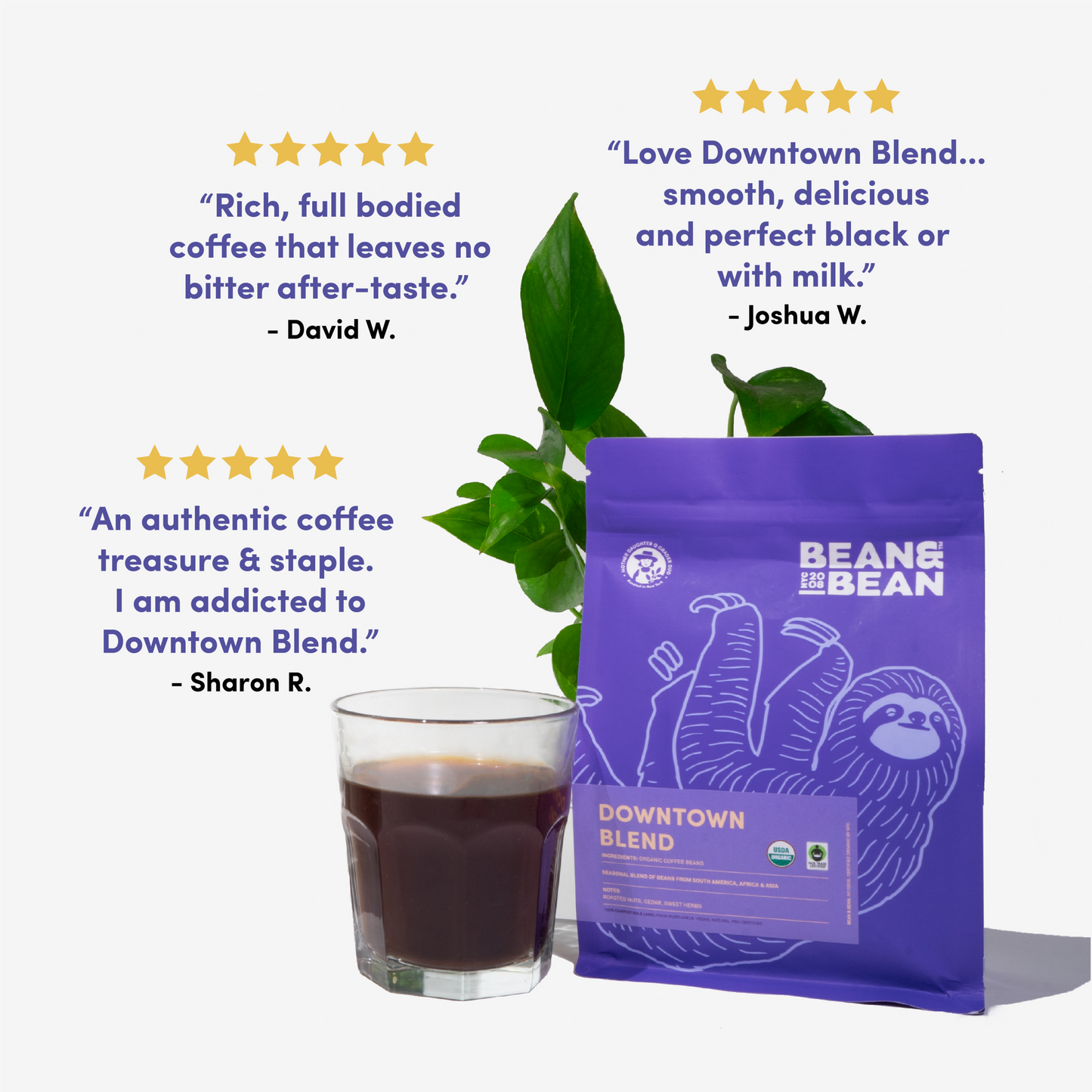 Downtown Blend Organic & Fair Trade - Coffee Selection for Fresh Daily Preparation