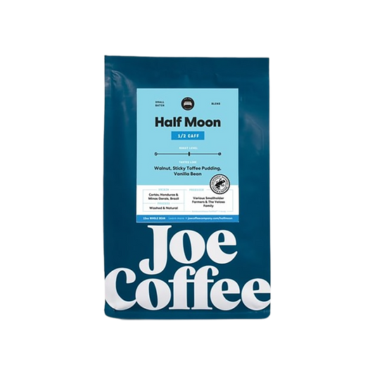 Half Moon Half Caff 12 oz - Coffee Selection for Fresh Daily Preparation
