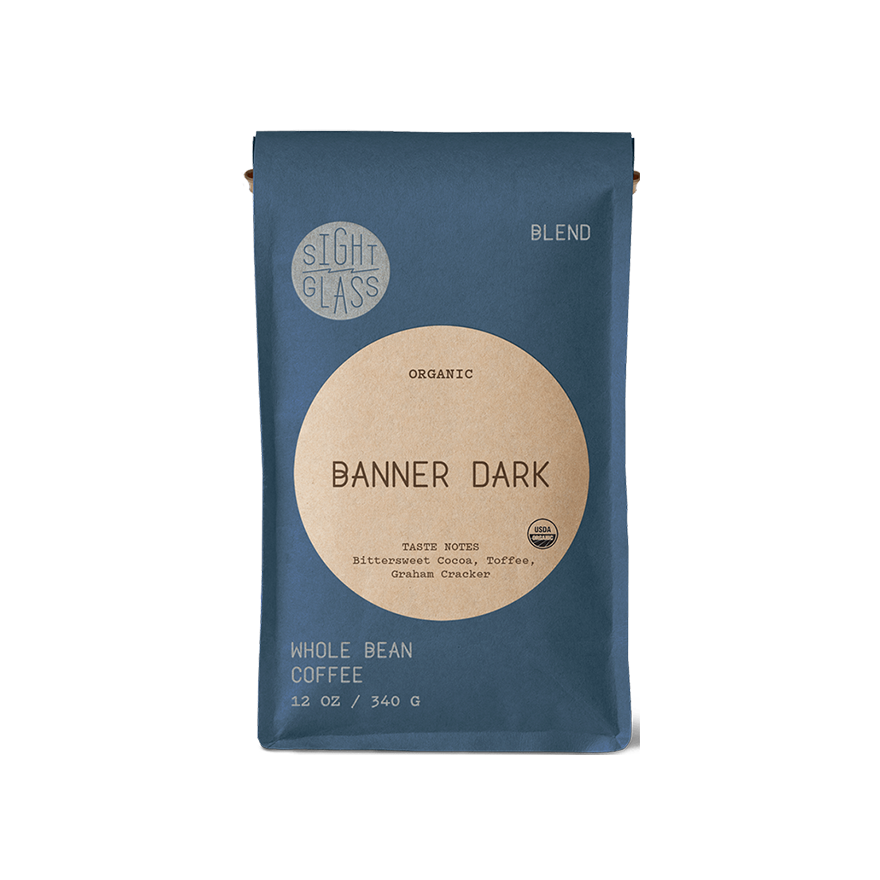 Organic Banner Dark 12 oz - Coffee Selection for Fresh Daily Preparation