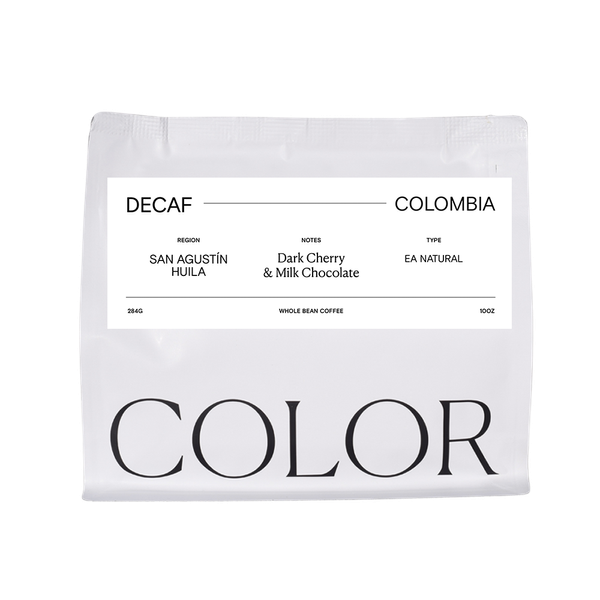 Decaf Colombia San Agustin 10 oz - Coffee Selection for Fresh Daily Preparation