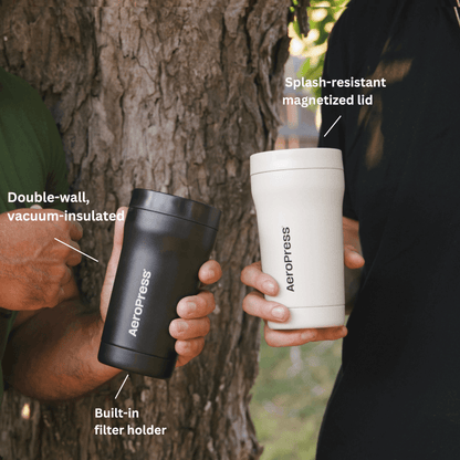 AeroPress Travel Coffee Tumbler - Stainless Steel - Brewing Companion for Everyday Coffee